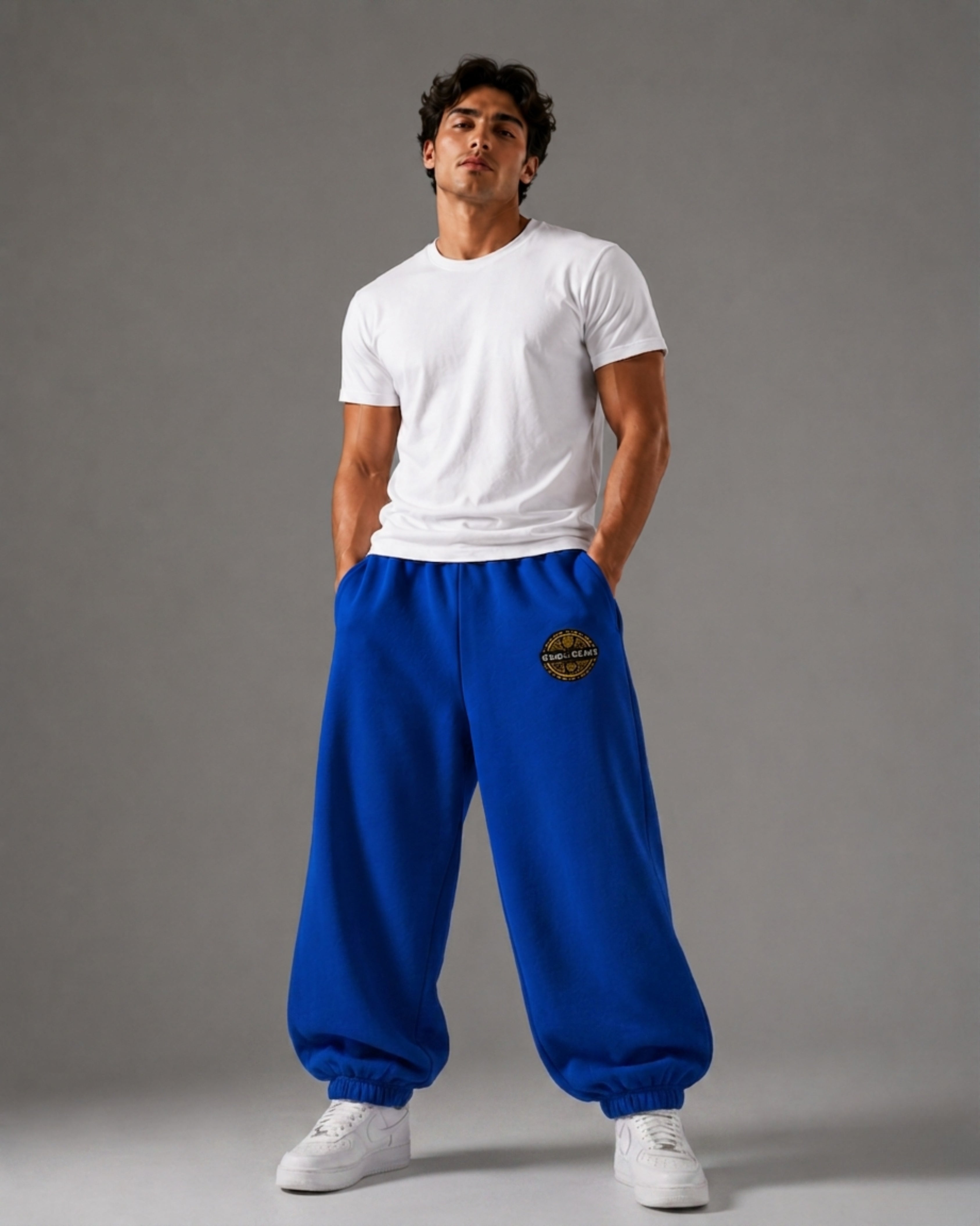 Men - Joggers- Blue