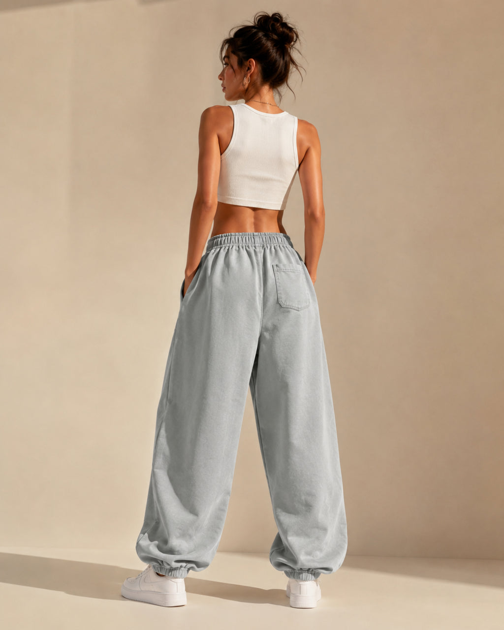 Button Joggers Grey
